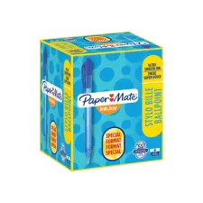 Balpen Paper Mate Inkjoy 100RT medium blauw valuepack 80+20 gratis