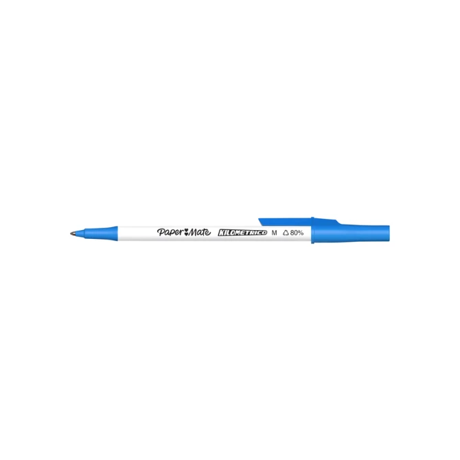 Balpen Paper Mate Kilometrico Recycled medium blauw