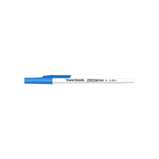 Balpen Paper Mate Kilometrico Recycled medium blauw