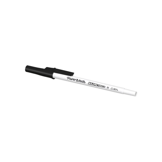 Balpen Paper Mate Kilometrico Recycled medium zwart