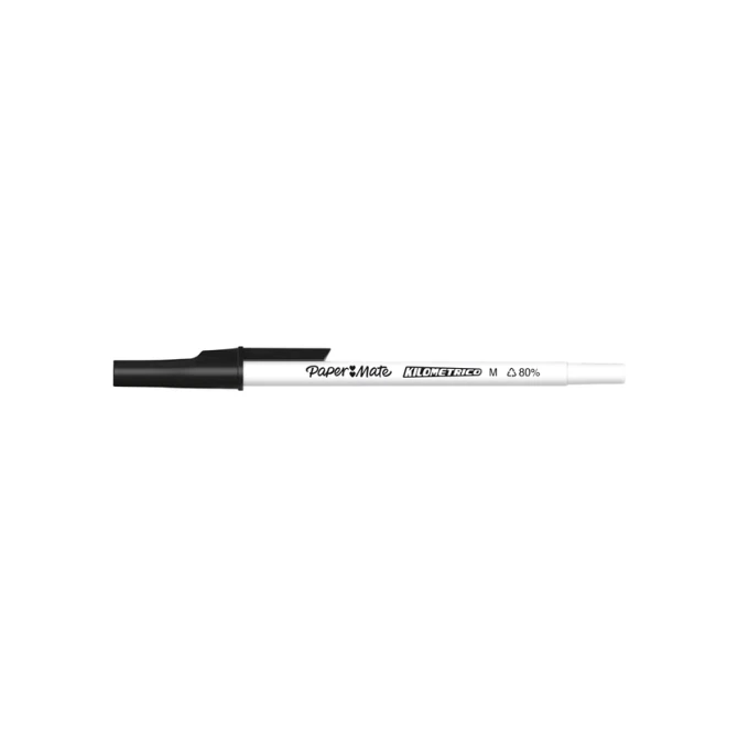 Balpen Paper Mate Kilometrico Recycled medium zwart