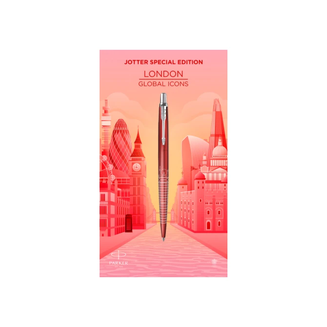 Balpen Parker Jotter special edition London red CT medium