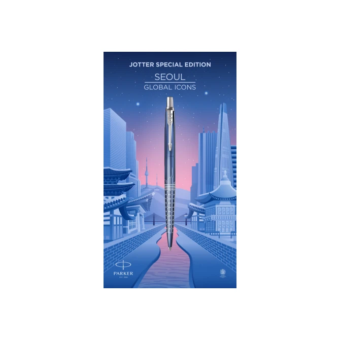 Balpen Parker Jotter special edition Seoul blue CT medium