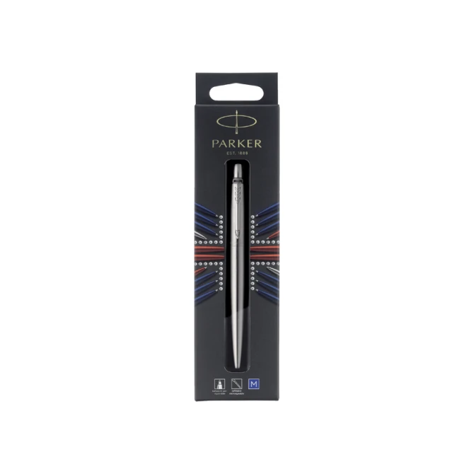 Balpen Parker Jotter stainless steel CT medium blister à 1 stuk