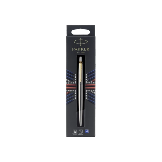 Balpen Parker Jotter stainless steel GT medium blister à 1 stuk