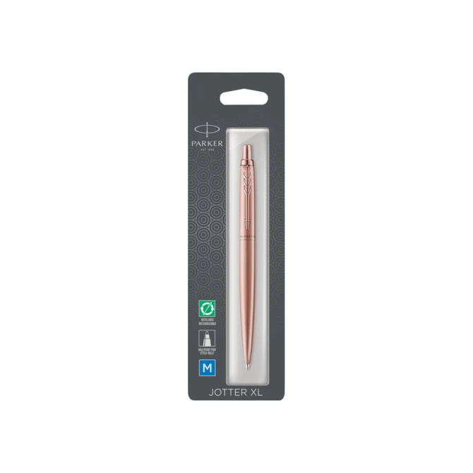 Balpen Parker Jotter XL Monochrome pink gold medium blister à 1 stuk