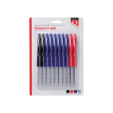 Balpen Quantore drukknop assorti 10 stuks