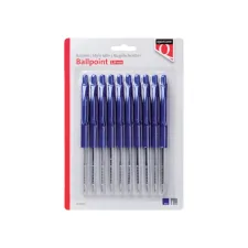 Balpen Quantore drukknop blauw 10 stuks