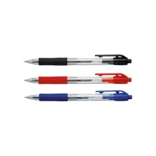 Balpen Quantore Grip drukknop rood medium