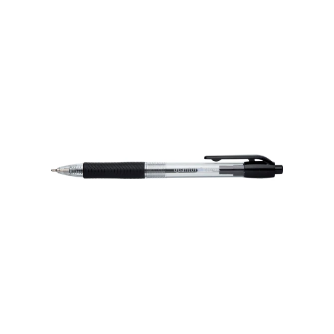 Balpen Quantore Grip drukknop zwart medium
