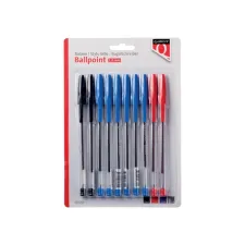 Balpen Quantore stick assorti blister 10 stuks