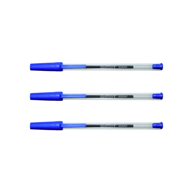 Balpen Quantore Stick blauw medium