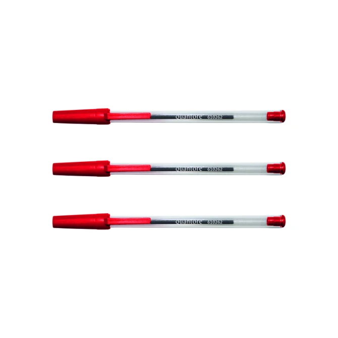 Balpen Quantore Stick rood medium