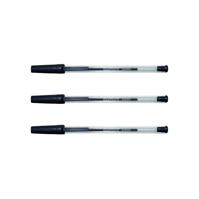 Balpen Quantore Stick zwart medium