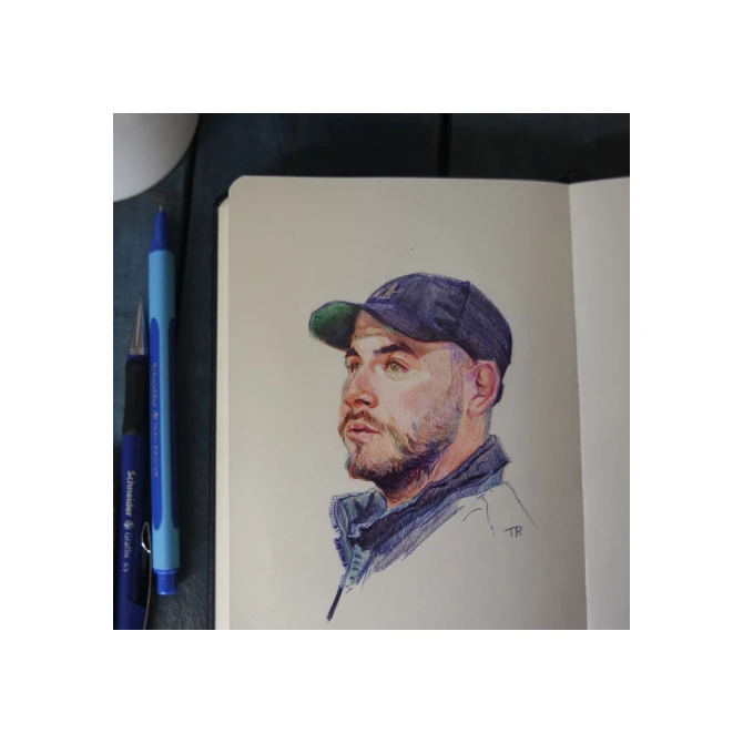 Balpen Schneider Slider Edge fijn blauw