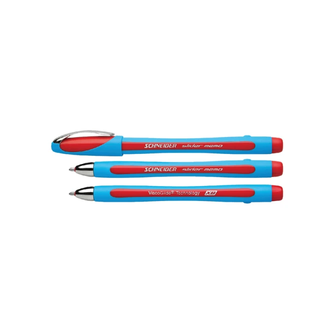 Balpen Schneider Slider Memo extra breed rood