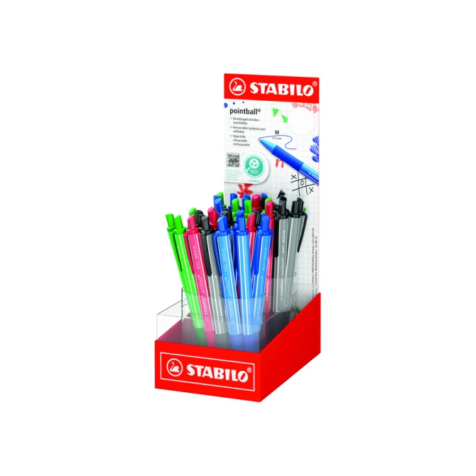 Balpen STABILO pointball colorful medium assorti