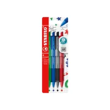 Balpen STABILO pointball colorful medium assorti blister à 4 stuks
