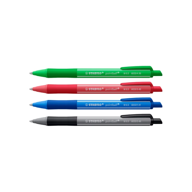 Balpen STABILO pointball colorful medium assorti