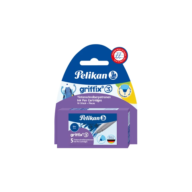 Balpenvulling Griffix blister 2X5stuks blauw