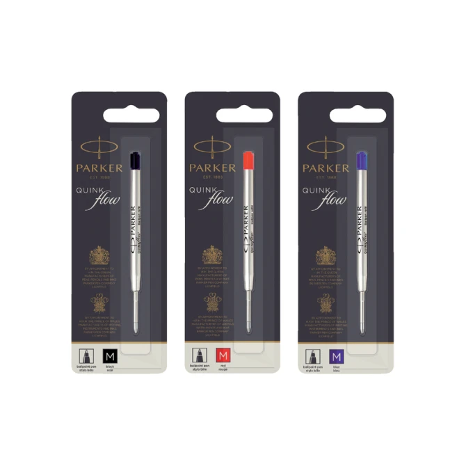 Balpenvulling Parker Quinkflow medium zwart blister à 1 stuk