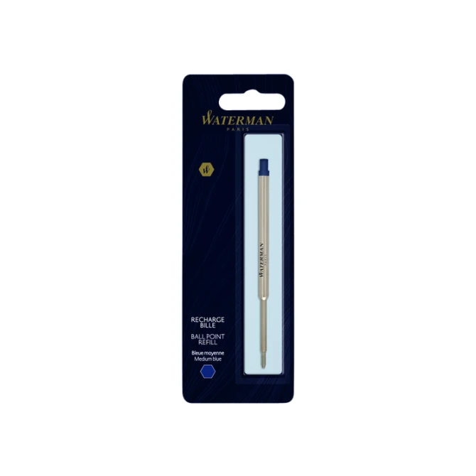 Balpenvulling Waterman medium blauw blister à 1 stuk