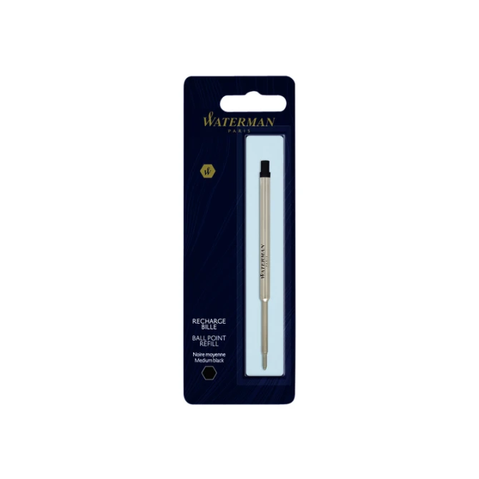 Balpenvulling Waterman medium zwart blister à 1 stuk