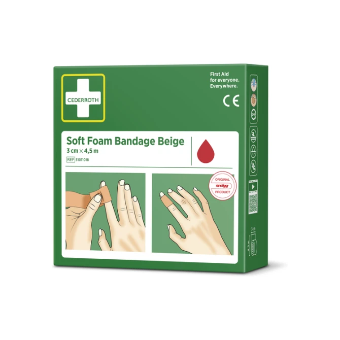 Bandage Cederroth Soft Foam 3cmx4,5m beige