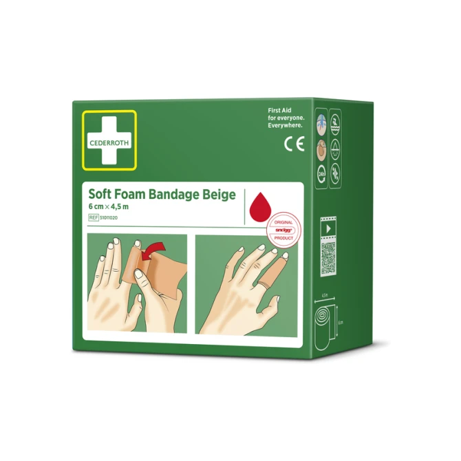 Bandage Cederroth Soft Foam 6cmx4,5m beige