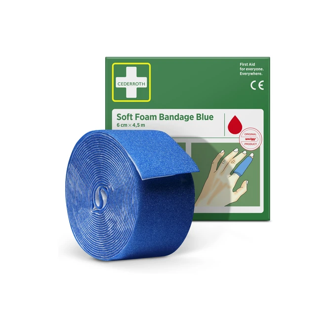 Bandage Cederroth Soft Foam 6cmx4,5m blauw