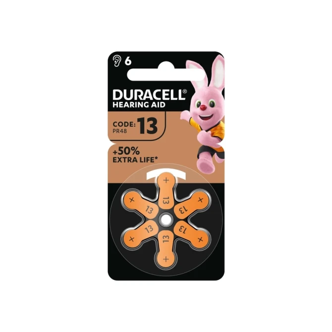 Batterij Duracell Hearing DA13 Ø7,9mm 310mAh 6 stuks