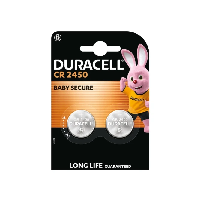 Batterij Duracell knoopcel 2x CR2450 lithium