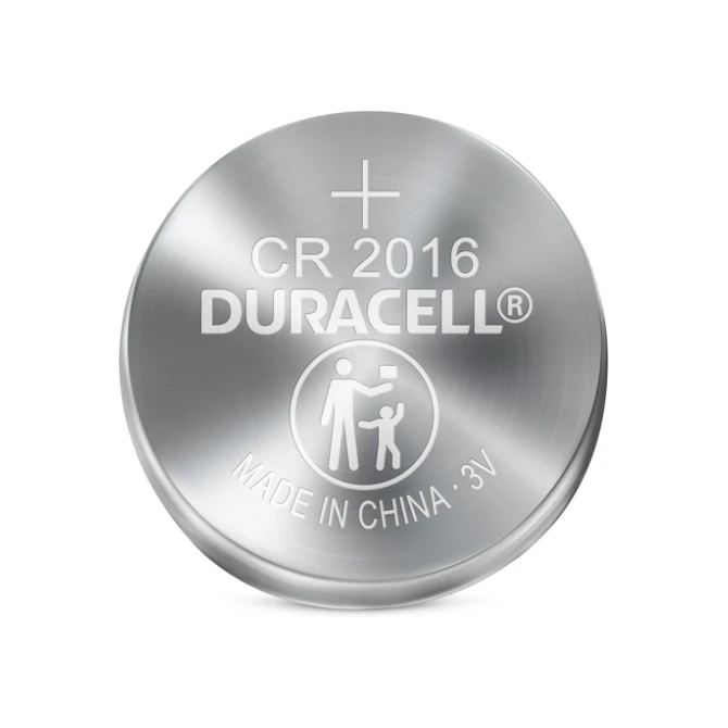 Batterij Duracell knoopcel 2xCR2016 lithium Ø20mm 3V-90mAh