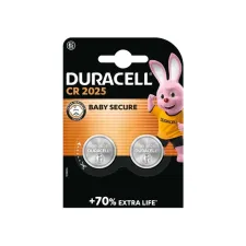 Batterij Duracell knoopcel 2xCR2025 lithium Ø20mm 3V-170mAh