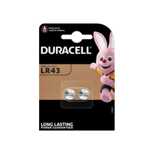 Batterij Duracell knoopcel 2xLR43 alkaline Ø11,6mm 2 stuks