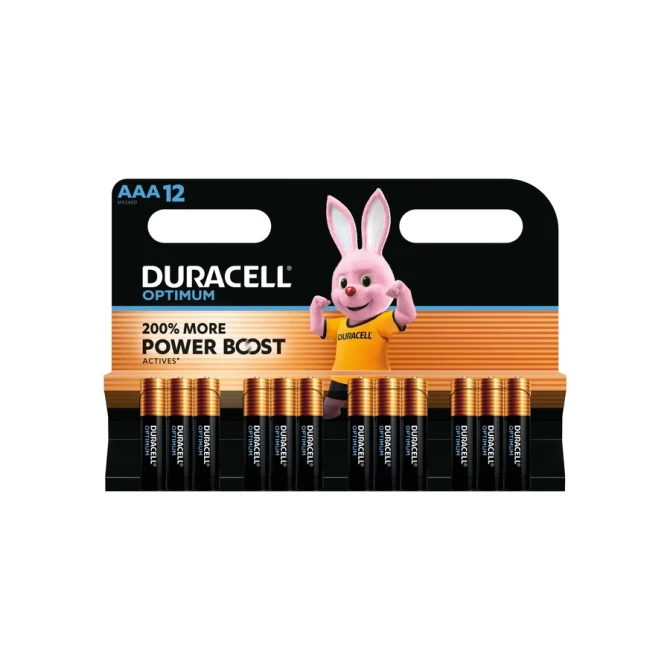 Batterij Duracell Optimum 12x AAA