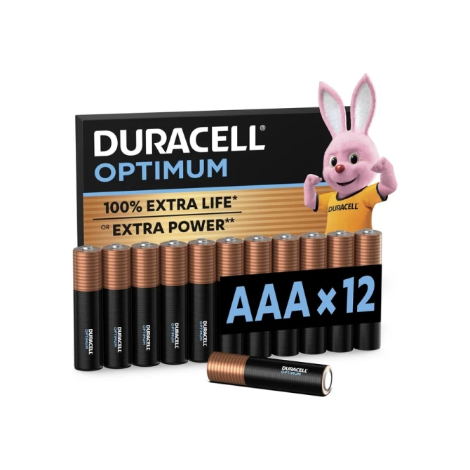 Batterij Duracell Optimum 12x AAA