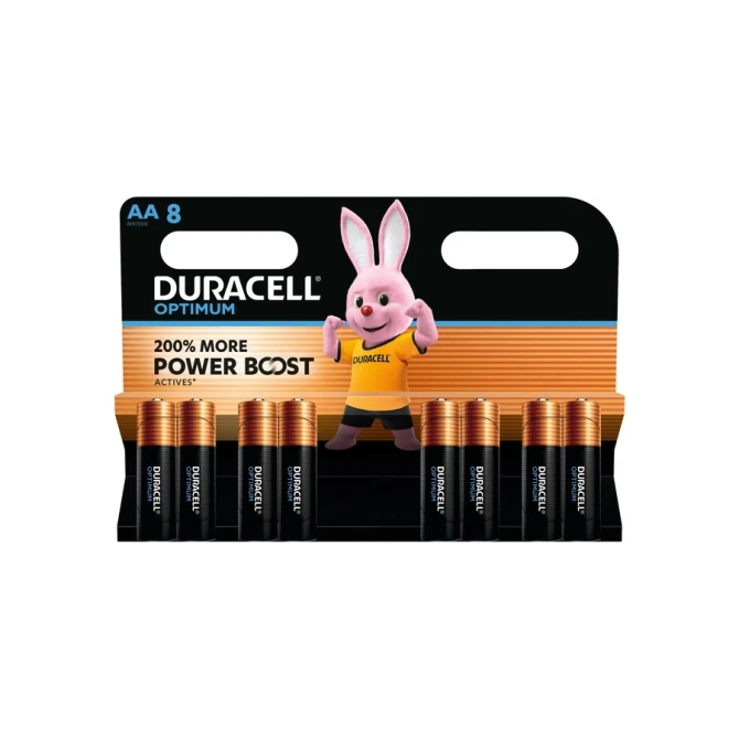 Batterij Duracell Optimum 8x AA Batterij Duracell Optimum 8x AA