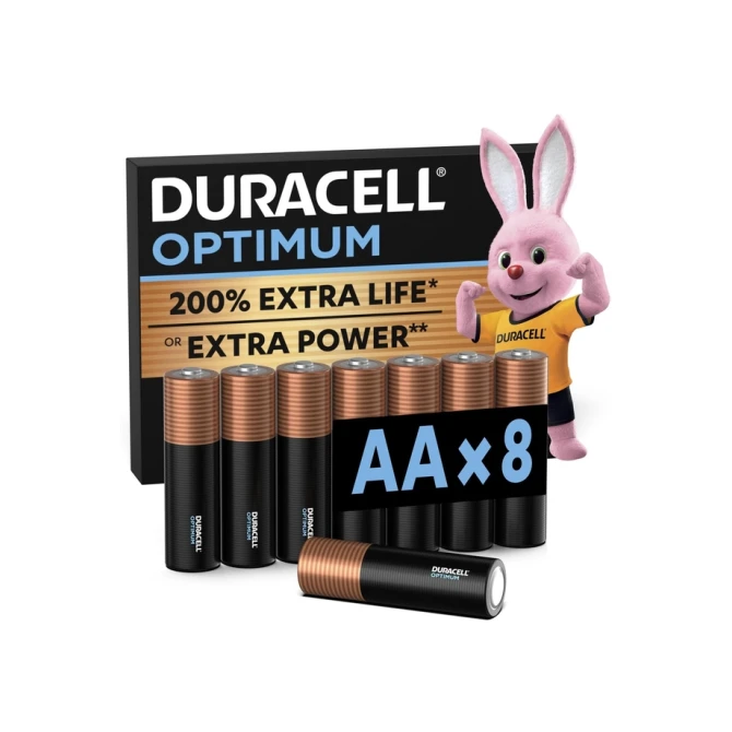 Batterij Duracell Optimum 8x AA Batterij Duracell Optimum 8x AA