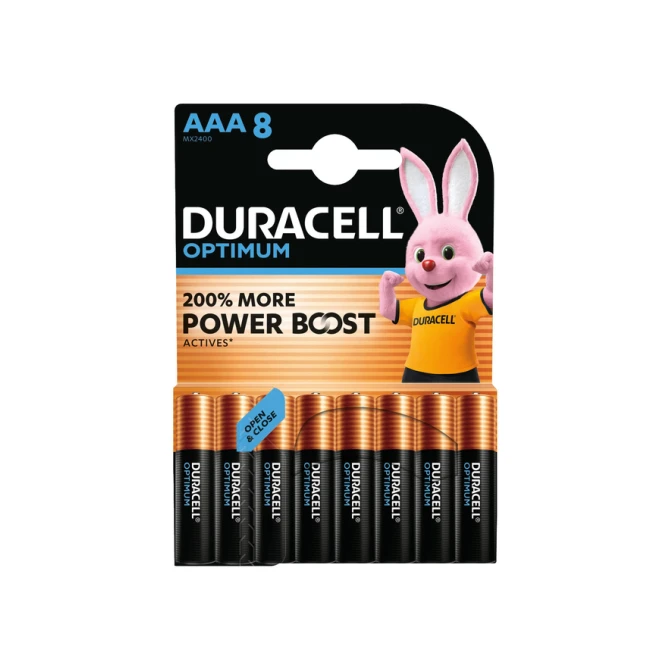 Batterij Duracell Optimum 8x AAA Batterij Duracell Optimum 8x AAA