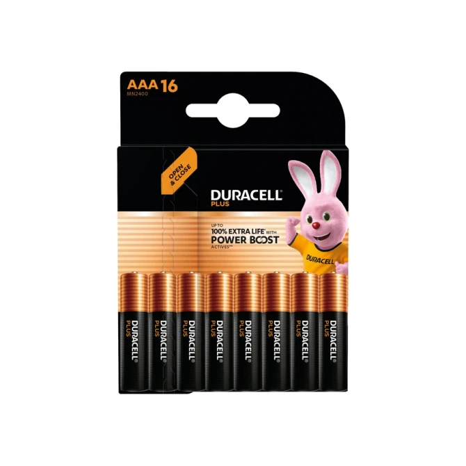 Batterij Duracell Plus Powerboost 16x AAA