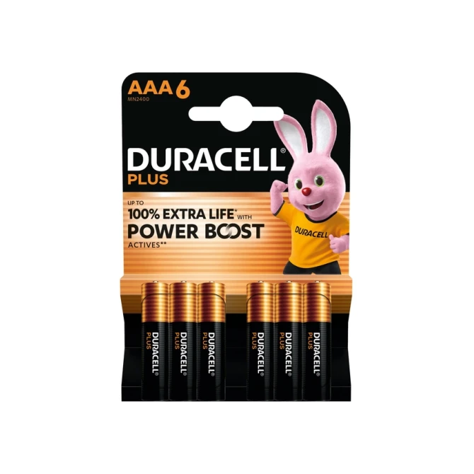 Batterij Duracell Plus Powerboost 6x AAA Batterij Duracell Plus Powerboost 6x AAA