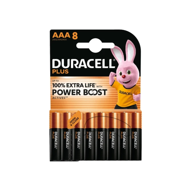 Batterij Duracell Plus Powerboost 8x AAA