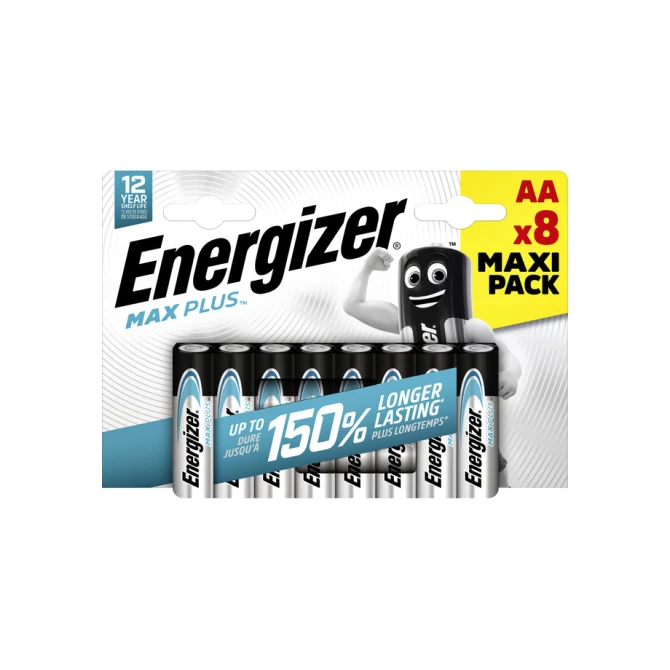 Batterij Energizer Max Plus 8xAA alkaline Batterij Energizer Max Plus 8xAA alkaline
