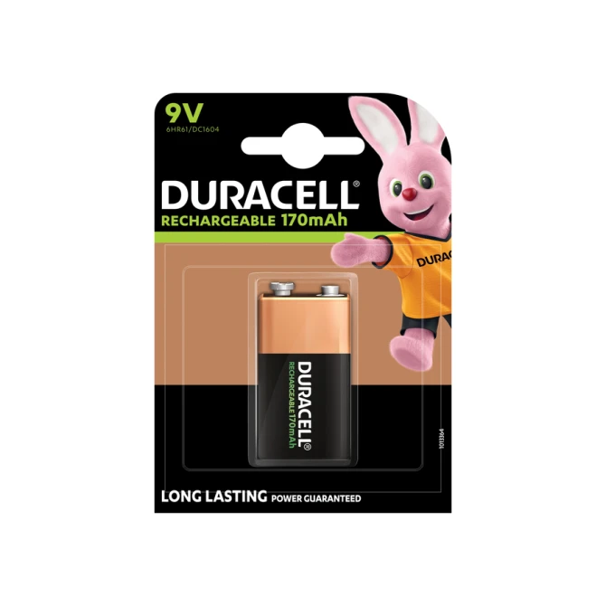 Batterij oplaadbaar Duracell 1x9Volt 170mAh Plus