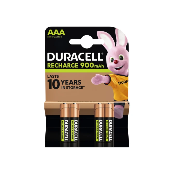 Batterij oplaadbaar Duracell 4xAAA 900mAh Ultra