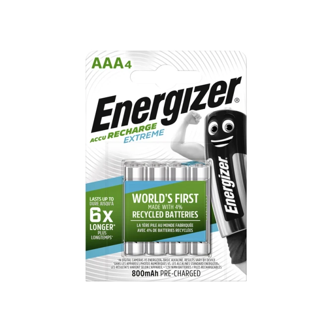 Batterij oplaadbaar Energizer 4xAAA 800mAh