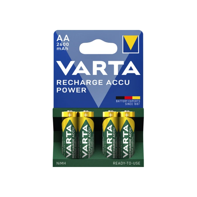 Batterij oplaadbaar Varta 4xAA 2600mAh ready2use