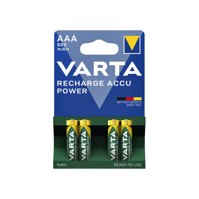 Batterij oplaadbaar Varta 4xAAA 800mAh ready2use