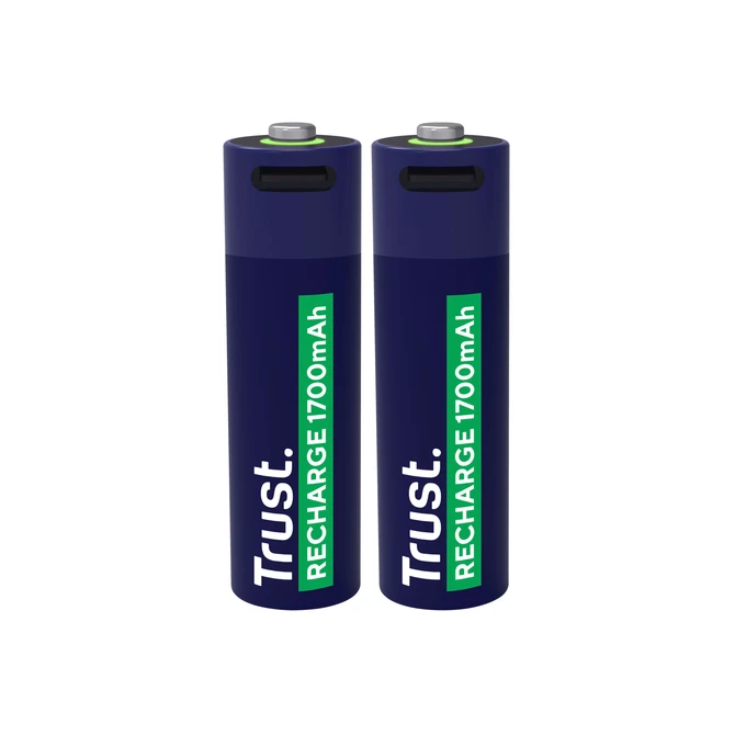 Batterij Trust USB-C oplaadbaar AA 2 stuks
